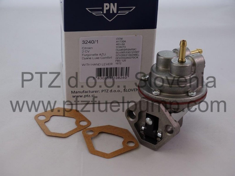 Citroen 2CV fuel pump with hand pump lever - PN 3240-1