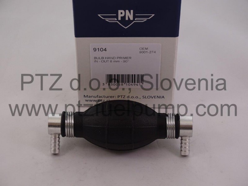 Pompe d'amorçage Fi 8 mm - 90° - PN 9104 
