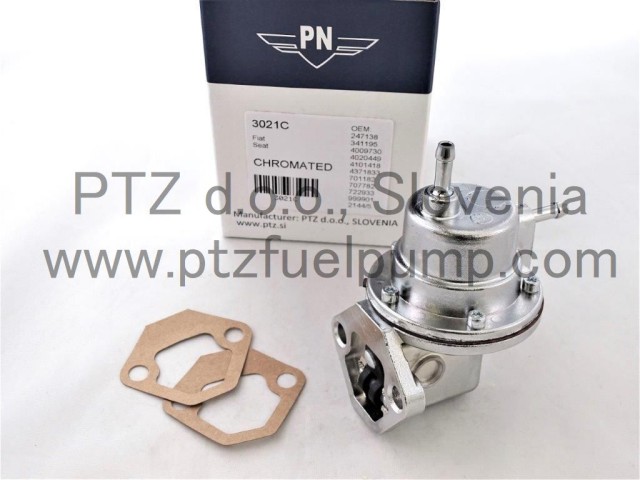 Fiat 126, 500 Fuel pump-CHROMED - PN 3021C 