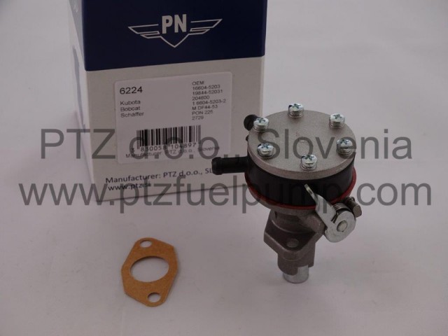 Kubota, Bobcat, Schaffer Fuel pump - PN 6224 